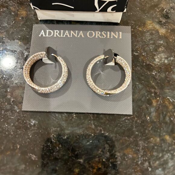 Women’s Adriana Orsini hoop earrings - Picture 2 of 5